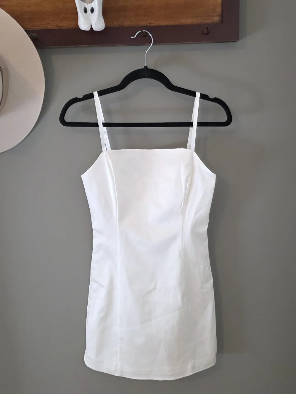 Aritzia TEN New Shimmer Satin Mini Dress Square Neck Dress Party Cocktail Women - Picture 2 of 12
